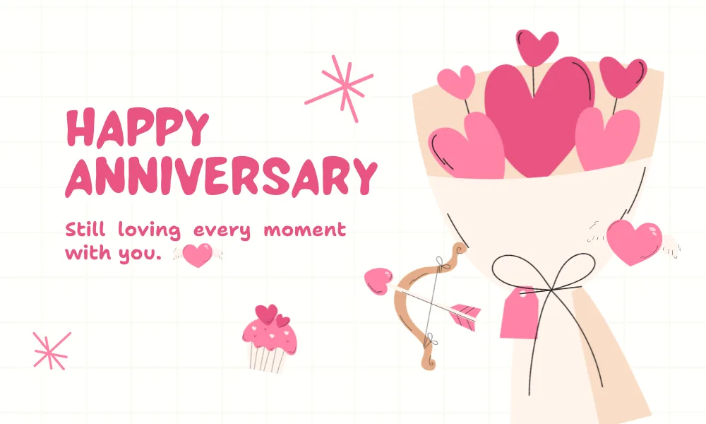 Anniversary gift message card